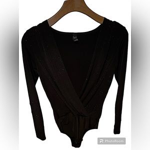 Black Sparkley Windsor Bodysuit